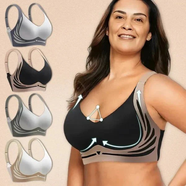 New Wire-Free Skin-Friendly Push-Up Bra (Multicolor)