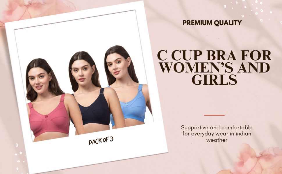 Women Non-Padded Bras – Pack of 3 (Multicolor)