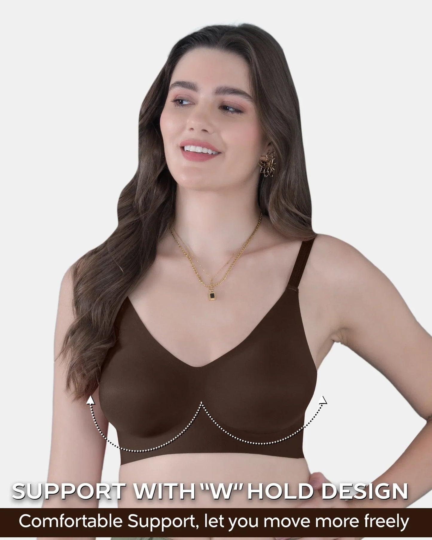 Wire-Free Spandex Invisi-Fit Bra (Multicolor)
