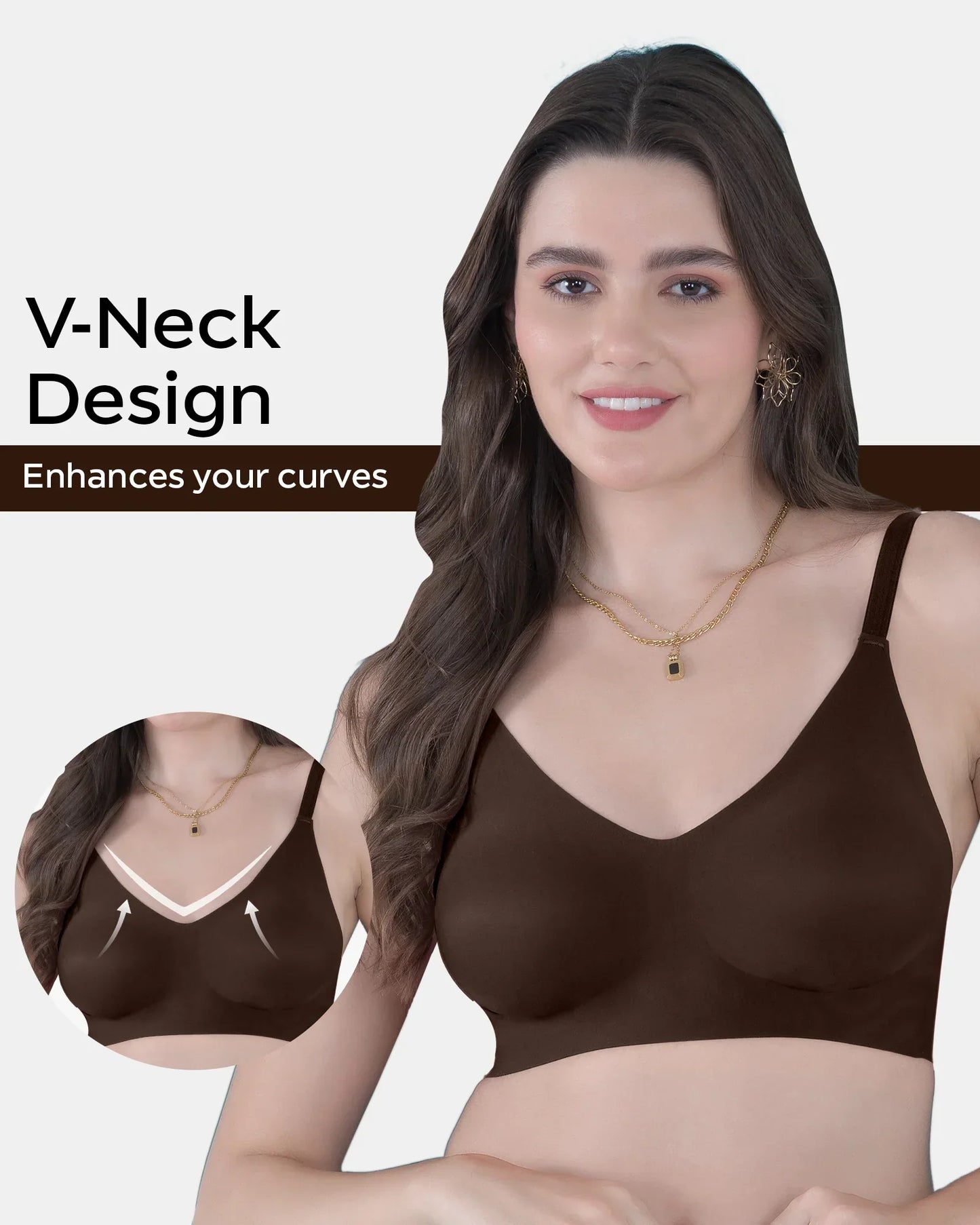Wire-Free Spandex Invisi-Fit Bra (Multicolor)