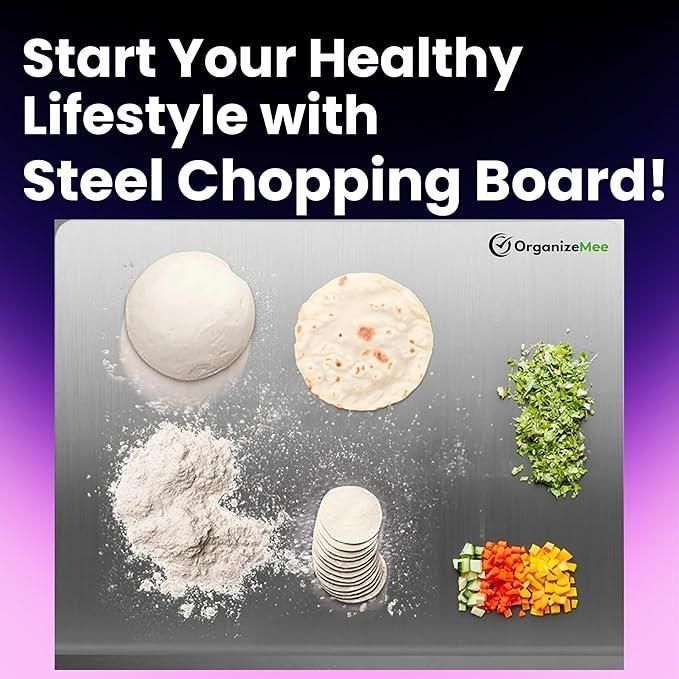 Stainless Steel Chopping Board | 35x31cm (Original Big Size) ✅