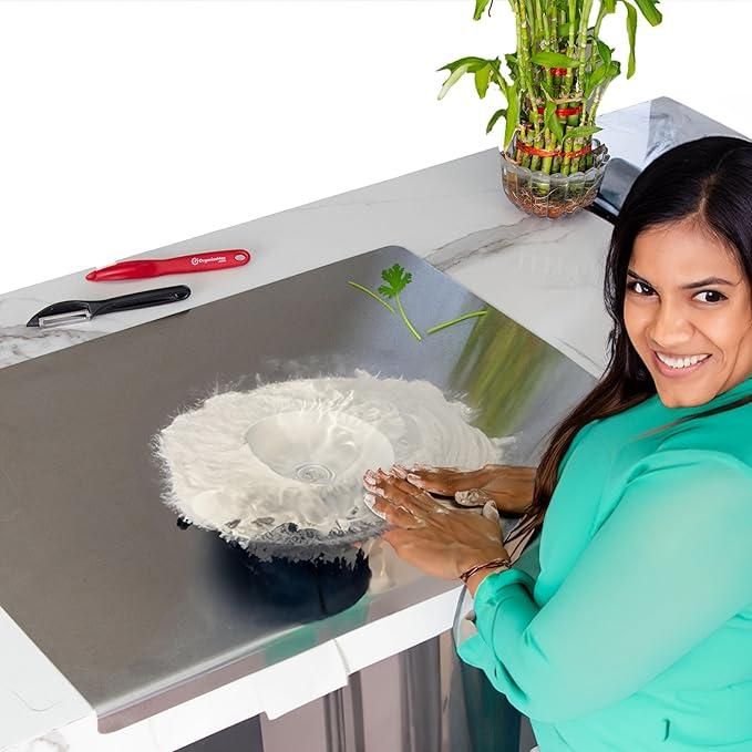 Stainless Steel Chopping Board | 35x31cm (Original Big Size) ✅