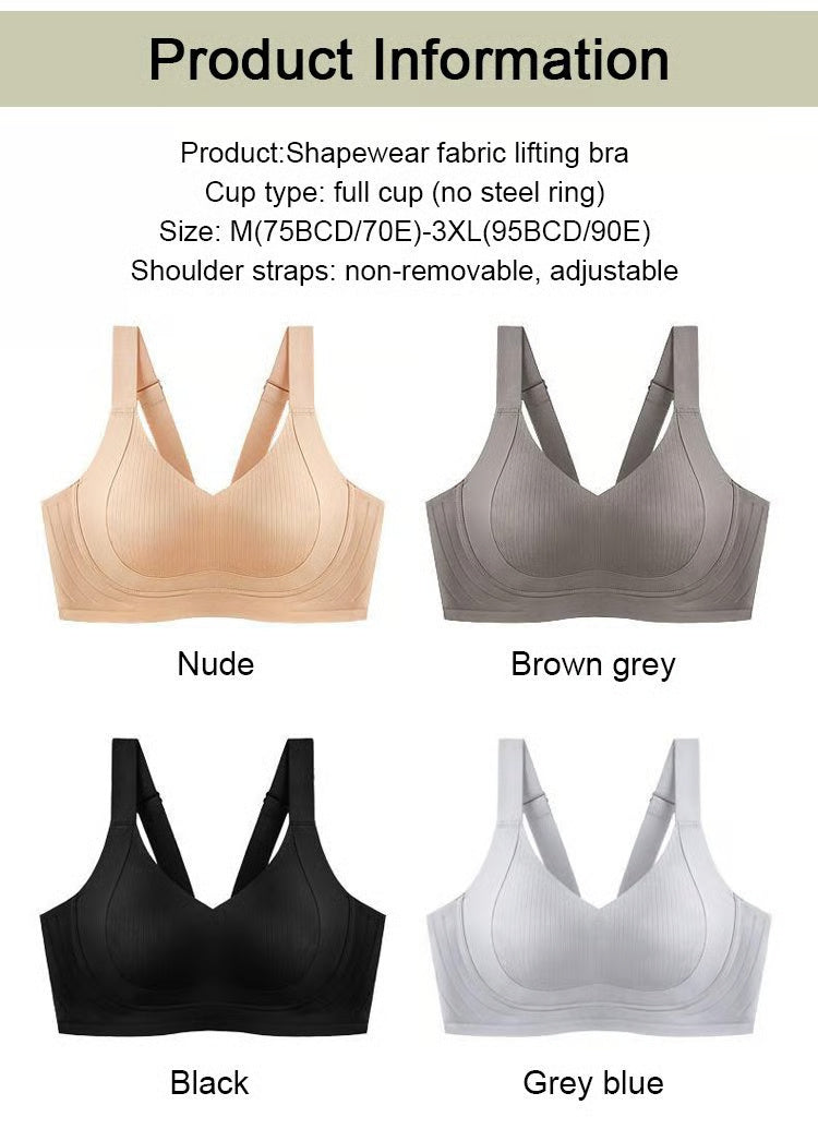 Wire-Free Skin-Friendly Push-Up Bra (Multicolor)
