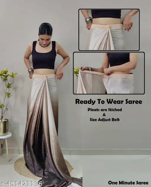 Ready to Wear Chinon Chiffon Silk Saree