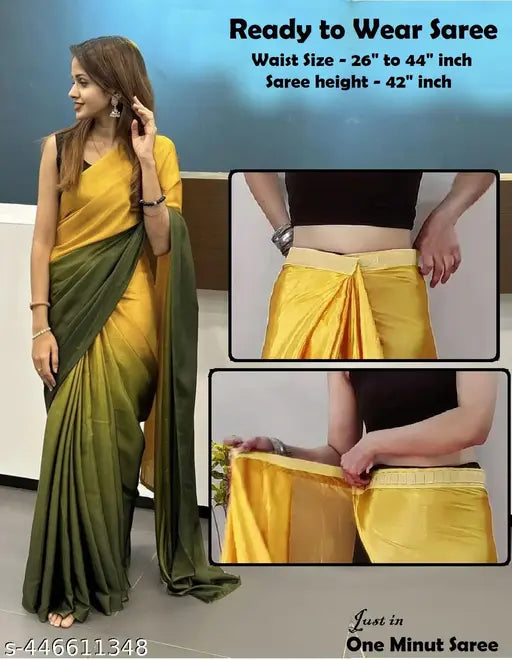 Ready to Wear Chinon Chiffon Silk Saree