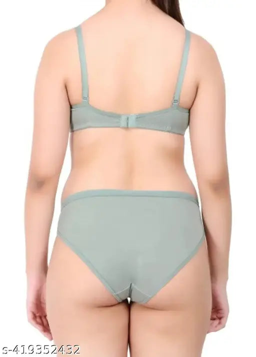Padded Bra & Penty Set For Girl's and women's (Pack of 3)