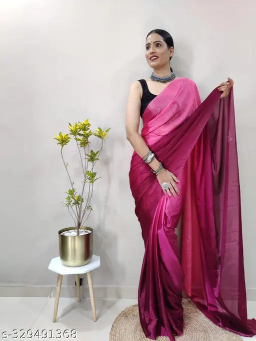 Ready to Wear Chinon Chiffon Silk Saree