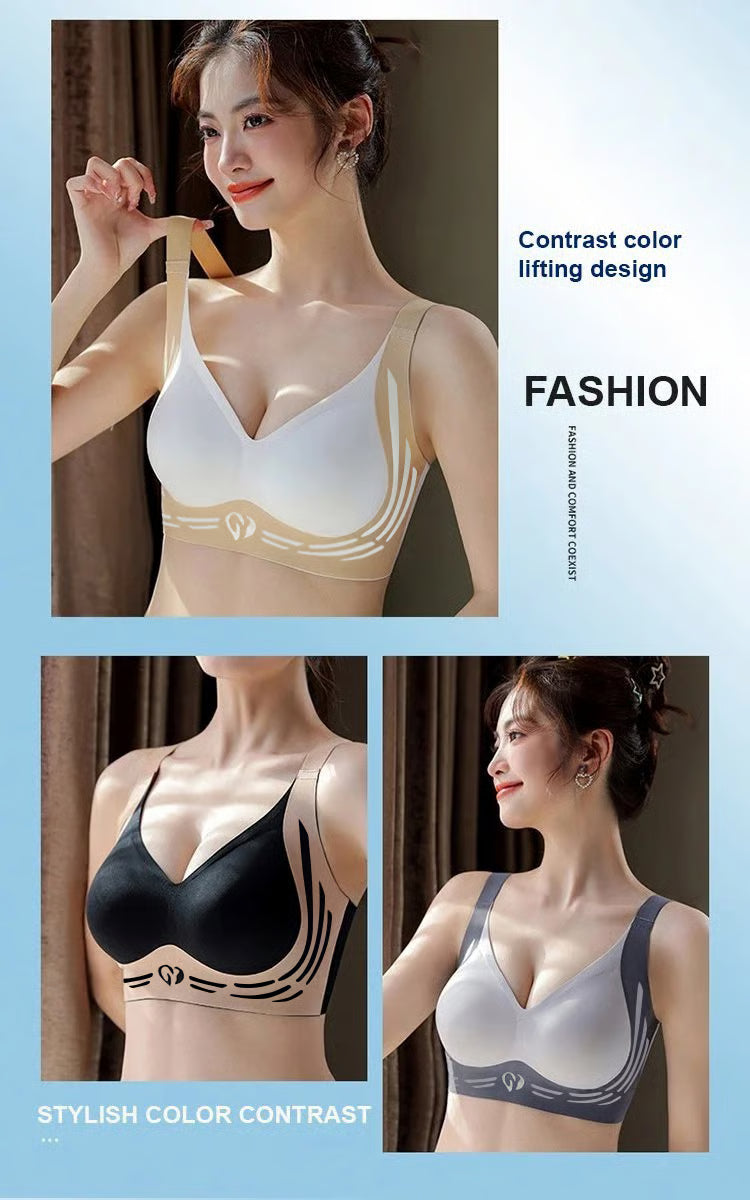 Wireless Skin-Friendly Push-Up Bra (Multicolor)