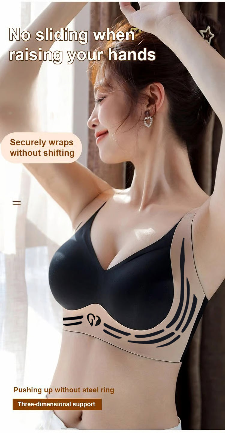 New Wire-Free Skin-Friendly Push-Up Bra (Multicolor)