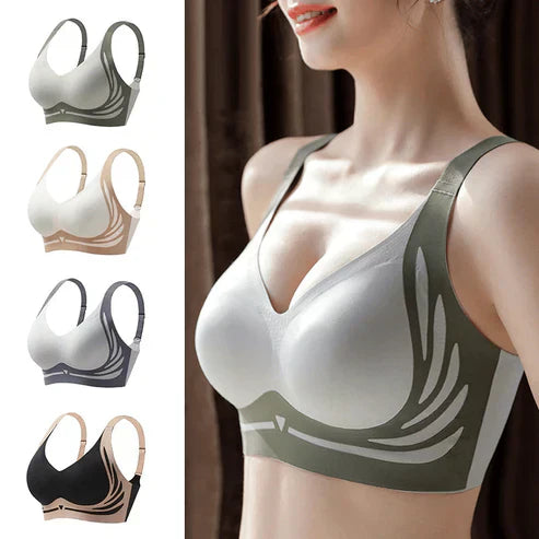 New Wire-Free Skin-Friendly Push-Up Bra (Multicolor)