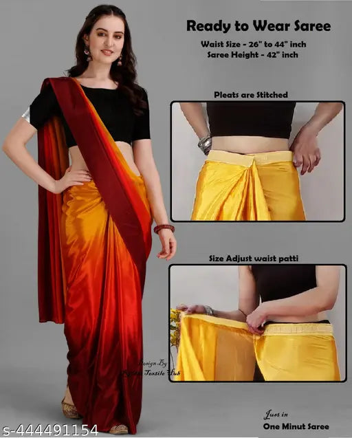 Ready to Wear Chinon Chiffon Silk Saree