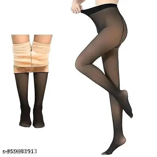 Cotton Women Winter Fleece Dual tone Wool Legging