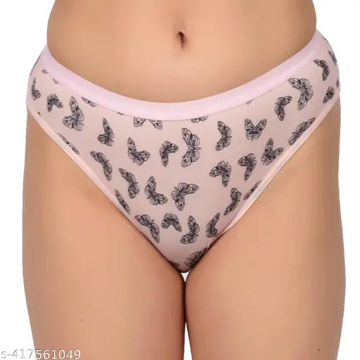 Cymrite Women's Floral Blue Briefs (Pack of 3)