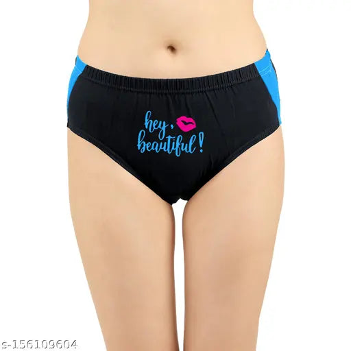 Stuby Womens Cotton Regular Panties / Brief ( Multicolor) (Pack of 3)