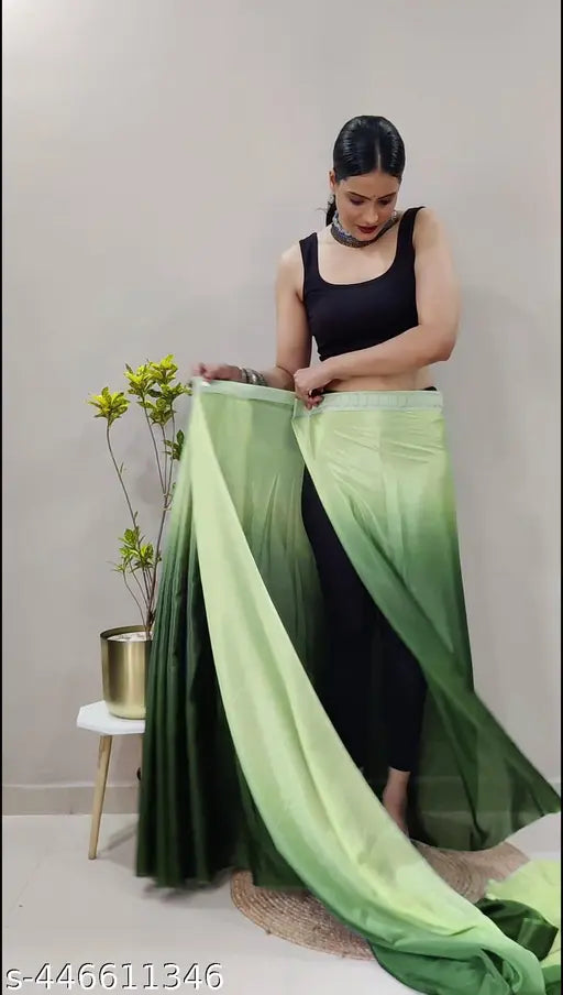 Ready to Wear Chinon Chiffon Silk Saree