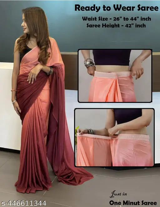 Ready to Wear Chinon Chiffon Silk Saree