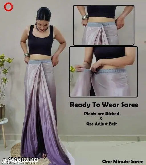 Ready to Wear Chinon Chiffon Silk Saree