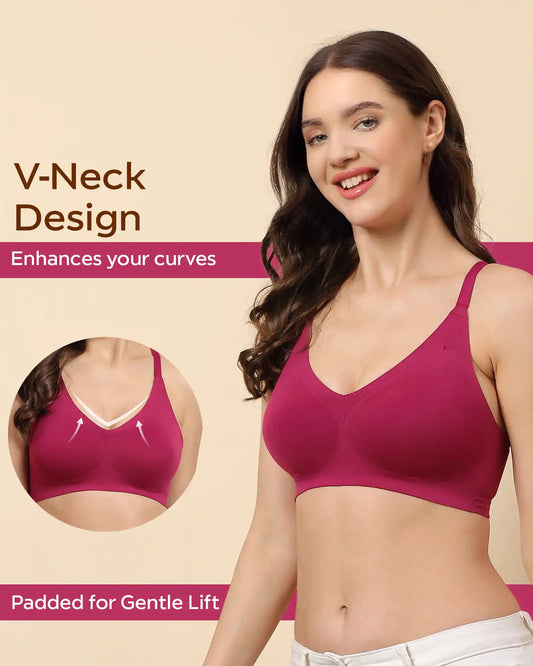 Wire-Free Spandex Invisi-Fit Bra (Multicolor)