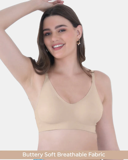 Wire-Free Spandex Invisi-Fit Bra (Multicolor)