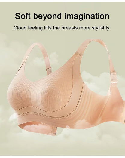 Wire-Free Skin-Friendly Push-Up Bra (Multicolor)