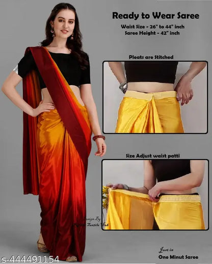 Ready to Wear Chinon Chiffon Silk Saree