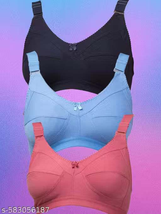 Women Non-Padded Bras – Pack of 3 (Multicolor)